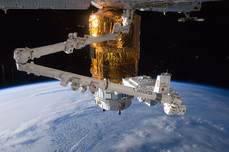 Illustration for article titled A Robotic Arm in Space Mixes Brawn and Beauty